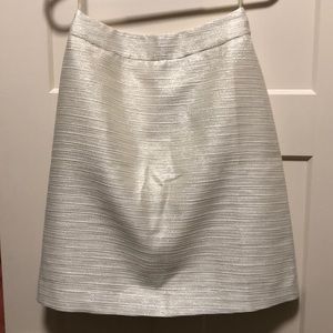 Anthropologie - Cream Metallic Skirt